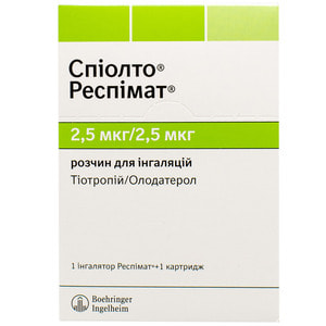 Спіолто Респімат р-н д/інг. 2,5мкг/2,5мкг картр. 4мл (60інгаляцій+1 інг. Респімат) №1