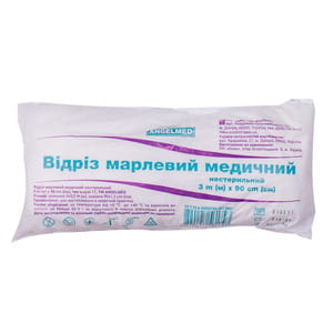 Відріз марлевий (марля) Angelmed (АнгелМед) медичний нестерильний розмір довжина 300 см (3 метра) х ширина 90 см 1 шт