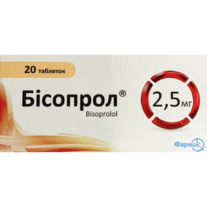 Бісопрол табл. 2.5мг №20