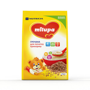 Каша безмолочна дитяча Нутриція Milupa (Мілупа) Гречана для початку прикорму з 4-х місяців 170 г