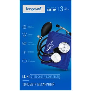 Измеритель (тонометр) артериального давления LONGEVITA (Лонгевита) модель LS-4 механический