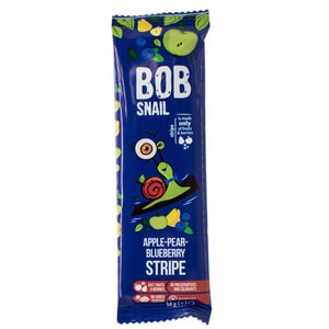 Цукерки дитячі натуральні Bob Snail (Боб Снеіл) Равлик Боб страйпси яблучно-грушево-чорничні 14 г
