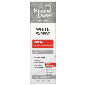 Крем для лица, зоны декольте HIRUDO DERM (Гирудо дерм) White Line White Expert (Вайт лайн вайт эксперт) отбеливающий 50 мл