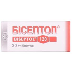 Бісептол табл. 100мг/20мг №20