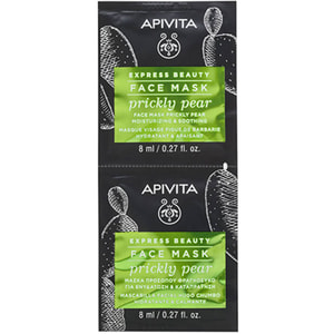 Маска для обличчя APIVITA EXPRESS BEAUTY (Експрес бьюты) зволожує й оздоровлює з опунцією по 8 мл 2 шт