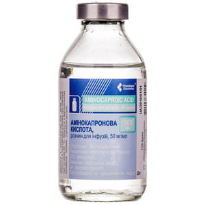 Амінокапронова кислота р-н д/інф. 5% бут. 100мл