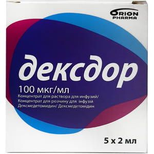 Дексдор конц. д/р-ну д/інф. 100 мкг/мл амп. 2мл №5