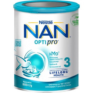Суміш молочна дитяча NESTLE (Нестле) Нан 3 Premium Optipro (Преміум Оптіпро) з 12 місяців 800 г