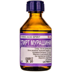 Спирт мурашиний р-н д/зовн. застос. спирт. фл. 50мл