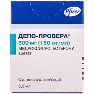 Депо-Провера сусп. д/ін. 150мг/мл фл. 3,3мл (500мг) №1