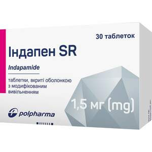 Индапен SR табл. п/о 1,5мг №30