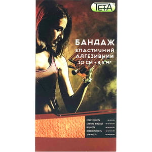 Бандаж (бинт) еластичний адгезивний Teta (Тета) самофіксуючий розмір 10см х 4,5м 1 шт